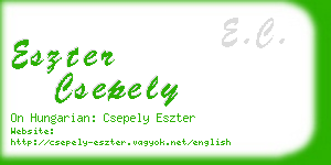 eszter csepely business card